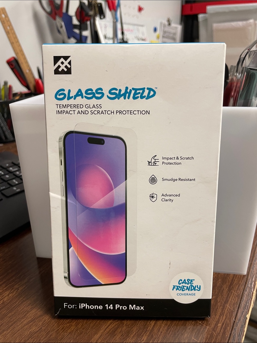 IFROGZ Glass Shield Tempered Glass Screen Protector for iPhone 14 Pro Max